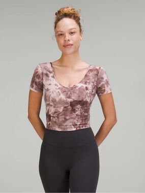 Lululemon Align Cropped T-Shirt Diamond Dye